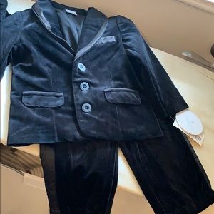 Baby boy velvet suit
